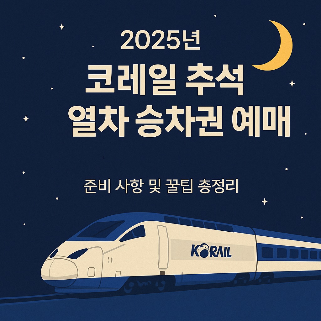 코레일(KORAIL)의 2025년 추석 열차 승차권 예매 일정 및 꿀팁