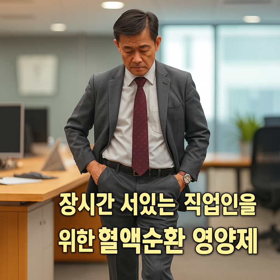 장시간 서있는 직업인을 위한 혈액순환 영양제 추천 썸네일 이미지