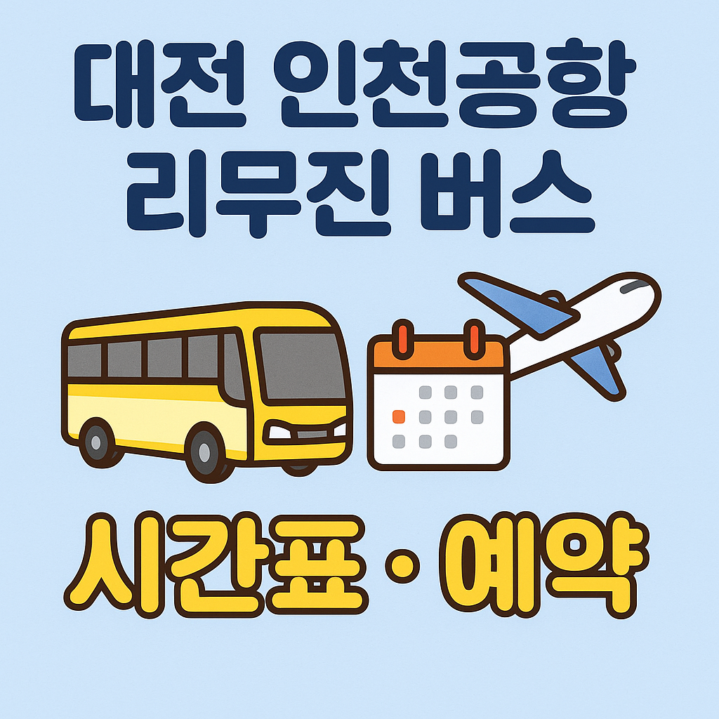 대전 인천공항 리무진 버스 시간표, 예약