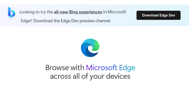 Edge dev 설치 다운로드