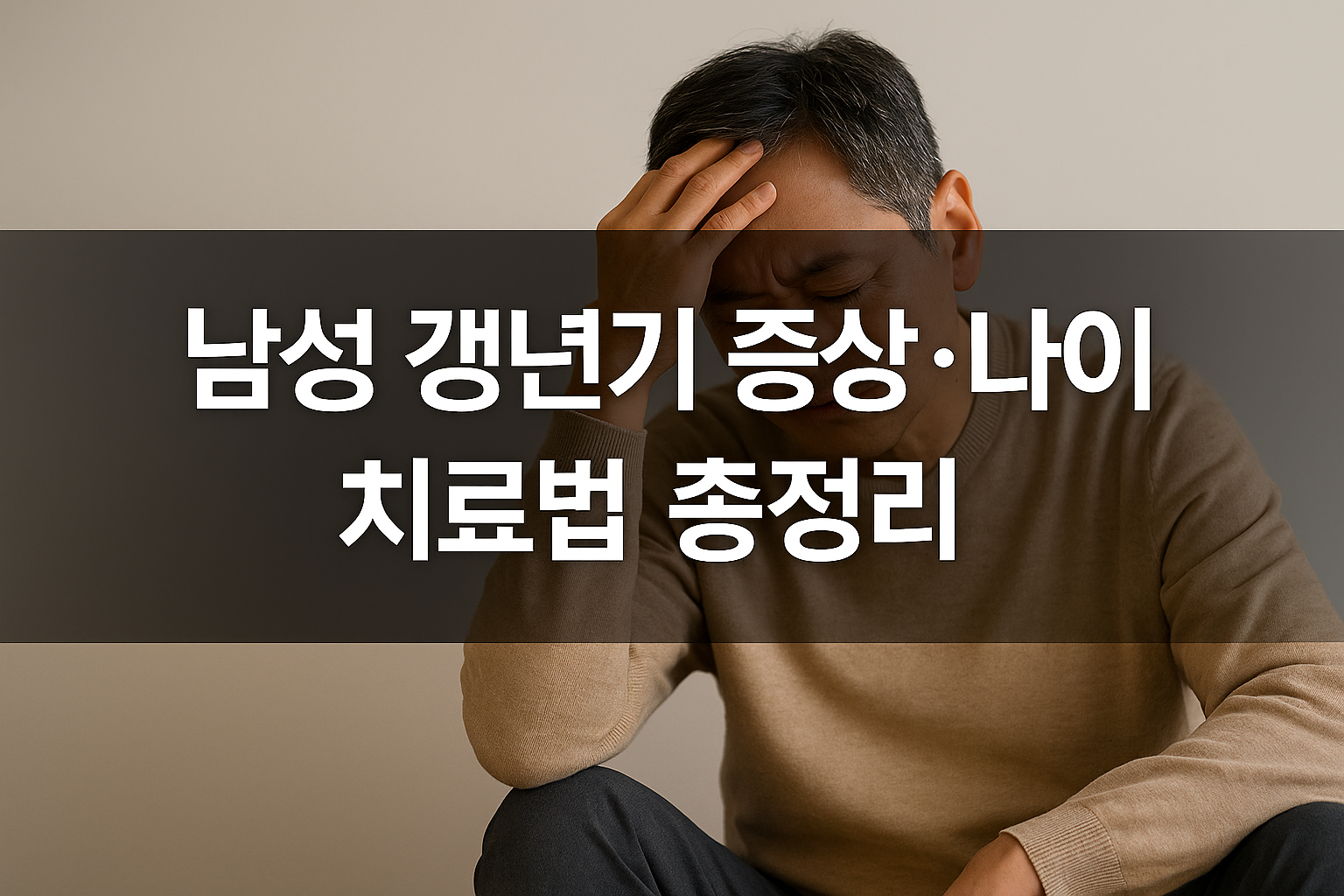 남성 갱년기 증상·나이·치료법 총정리