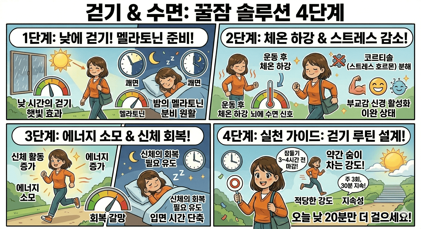 걷기와 수면의 질