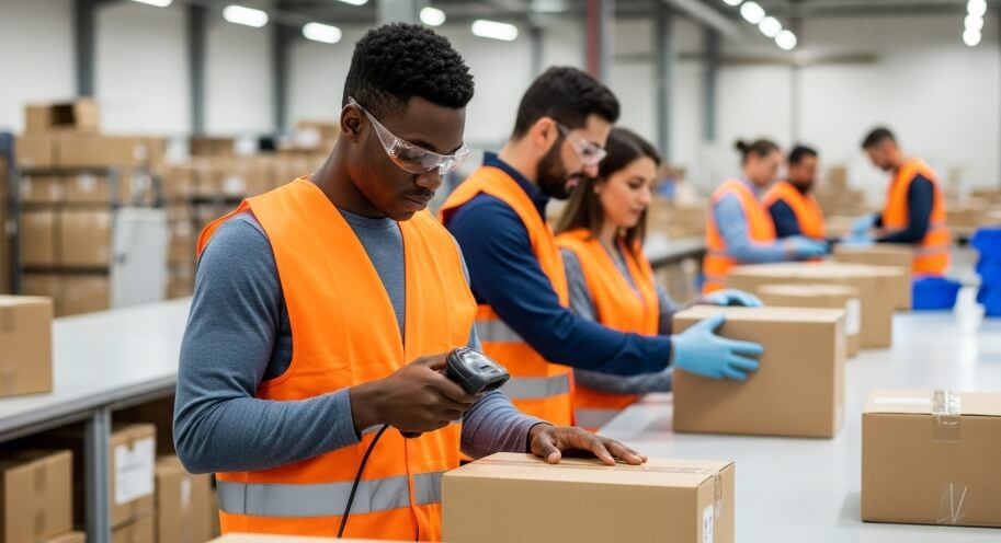 바코드 작업 물류확인