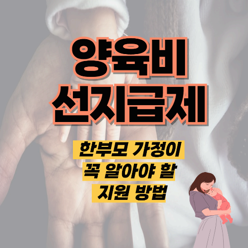 [2025년 최신 제도] 양육비 선지급제, 한부모 가정이 꼭 알아야 할 지원 방법