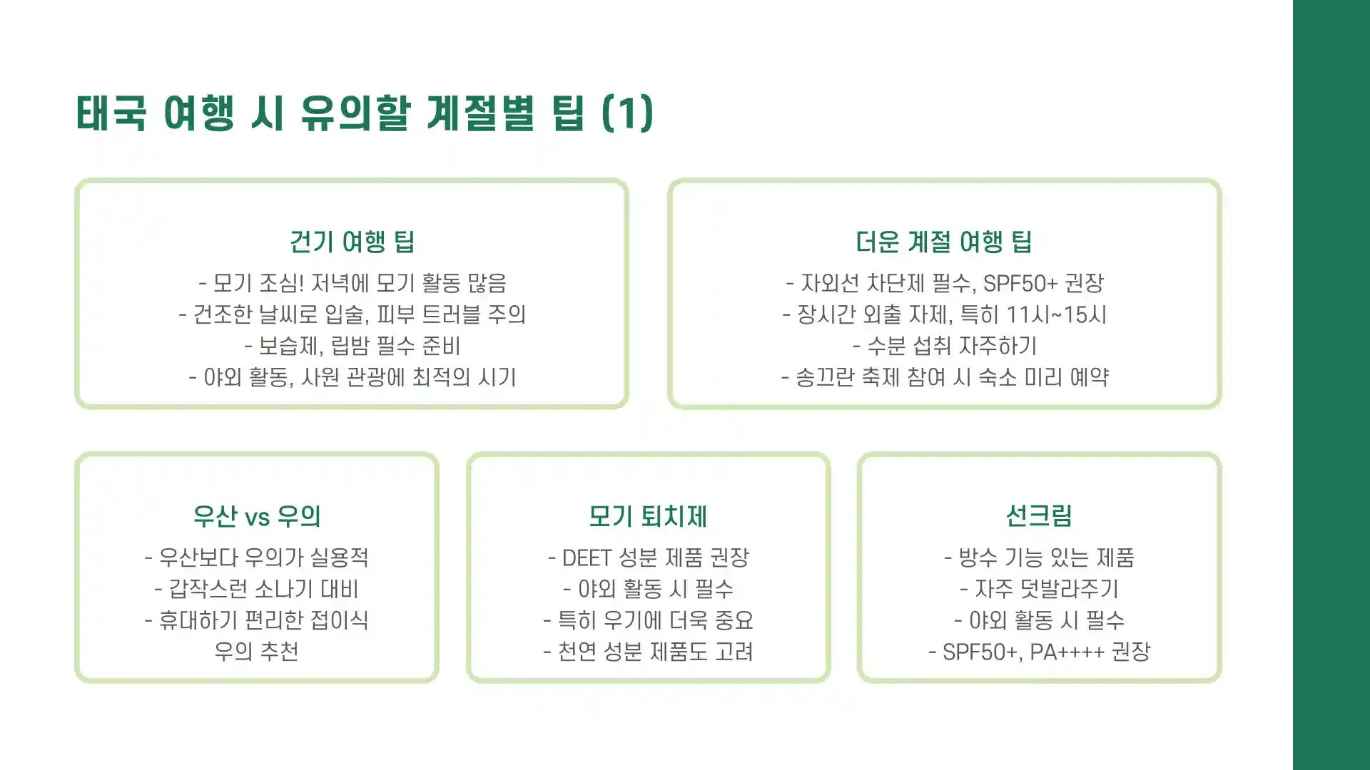 태국 여행하기 좋은 계절