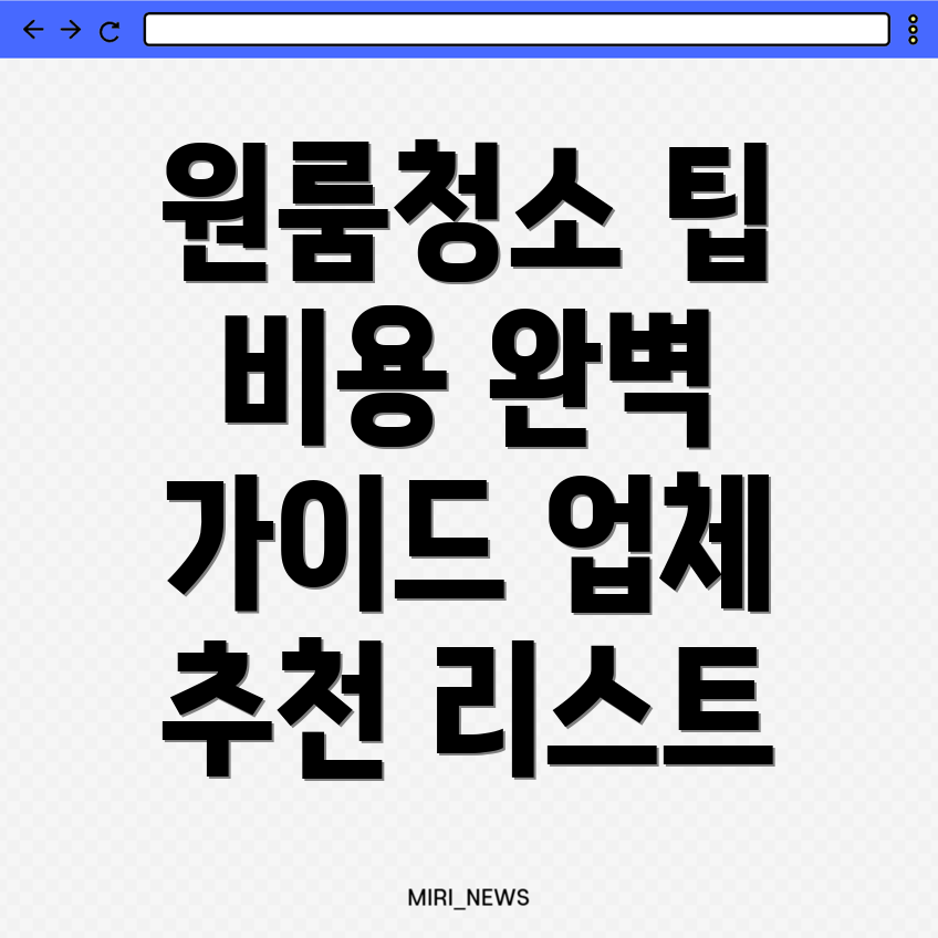 원룸청소