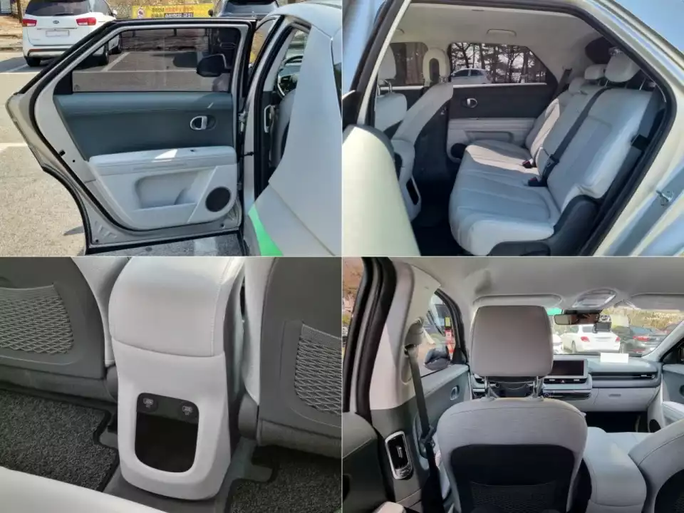 아이오닉 5의 뒷좌석을 둘러보던 모습입니다.