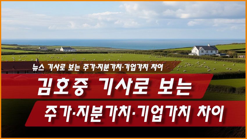 김호중 기사로 보는 주가&middot;지분가치&middot;기업가치 차이