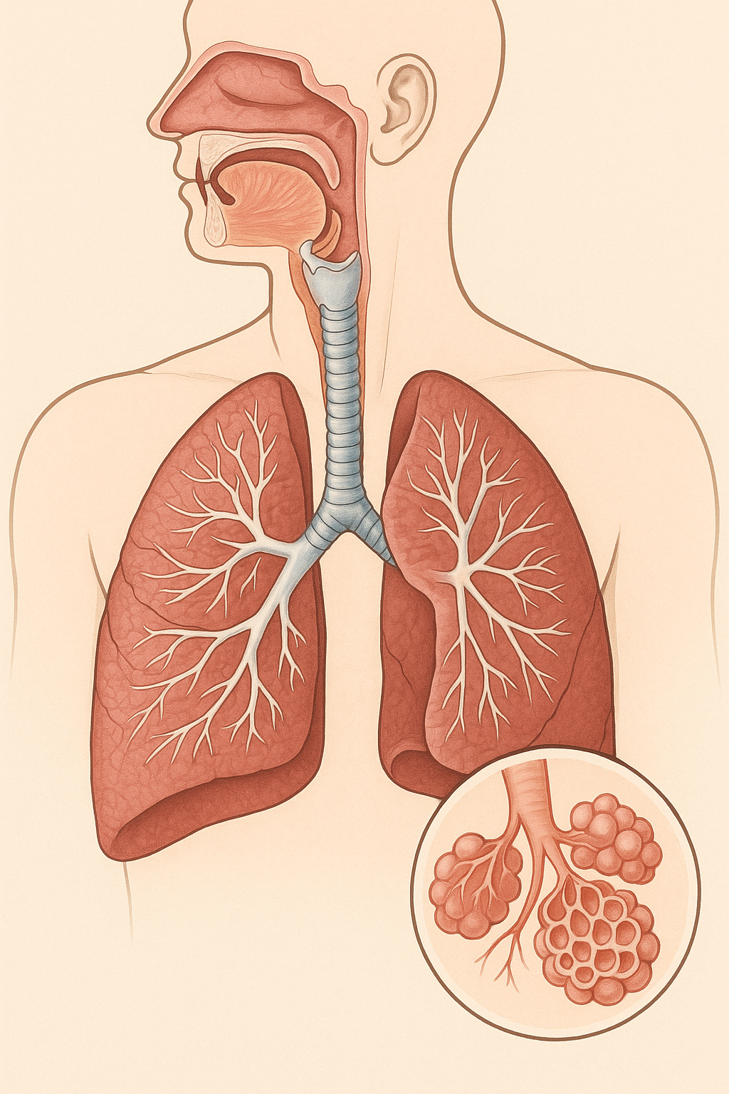 호흡계의 해부학적 구조관련 이미지