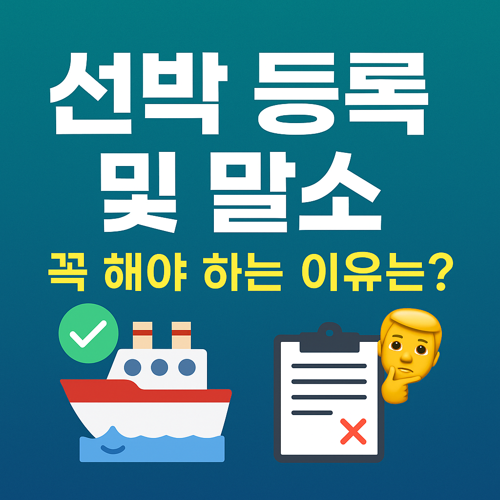 선박 등록 및 말소 관련 사진