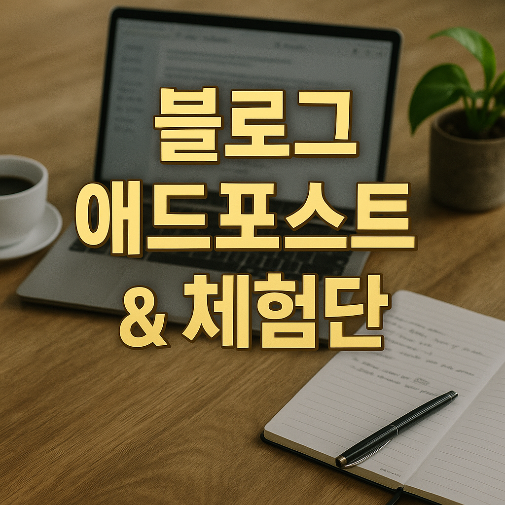 블로그 애드포스트 &amp; 체험단