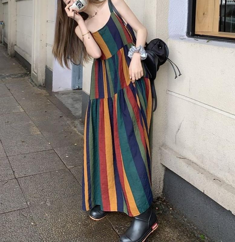 한소희 원피스 캉캉 빈티지 아메카지룩 나시 원피스