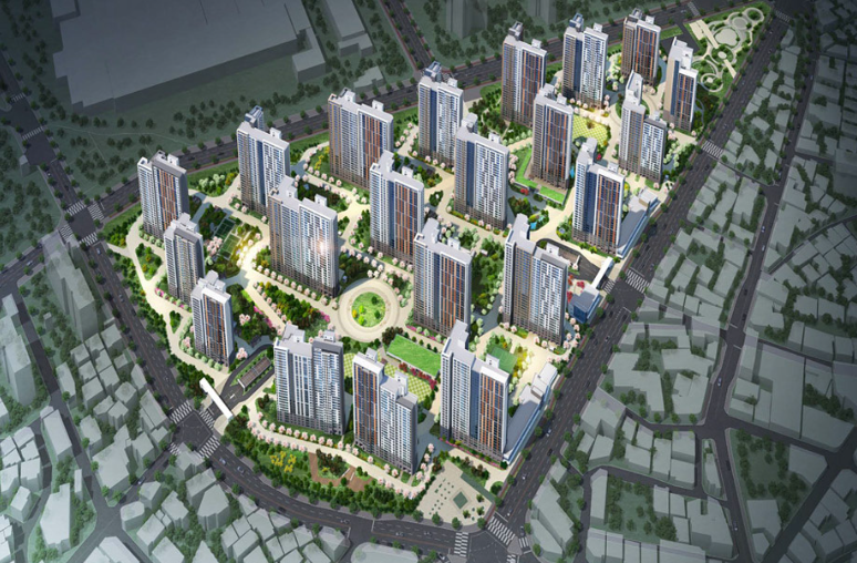 북수원 자이 렉스비아 조감도