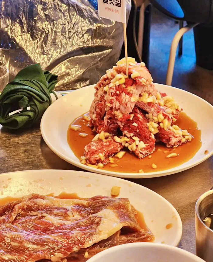 안양 인덕원 맛집 양념 소금 소갈비살