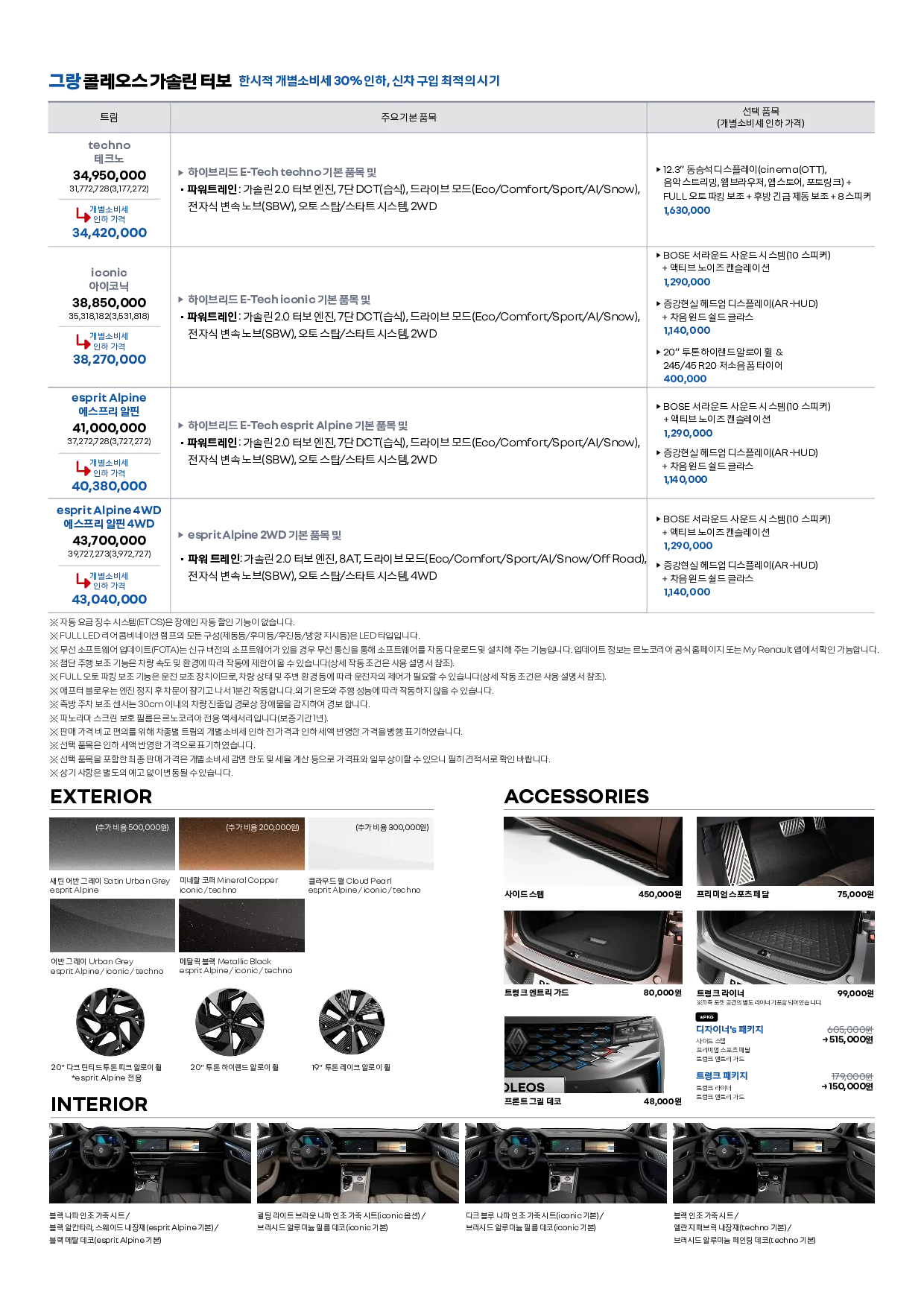 그랑 콜레오스 이미지
