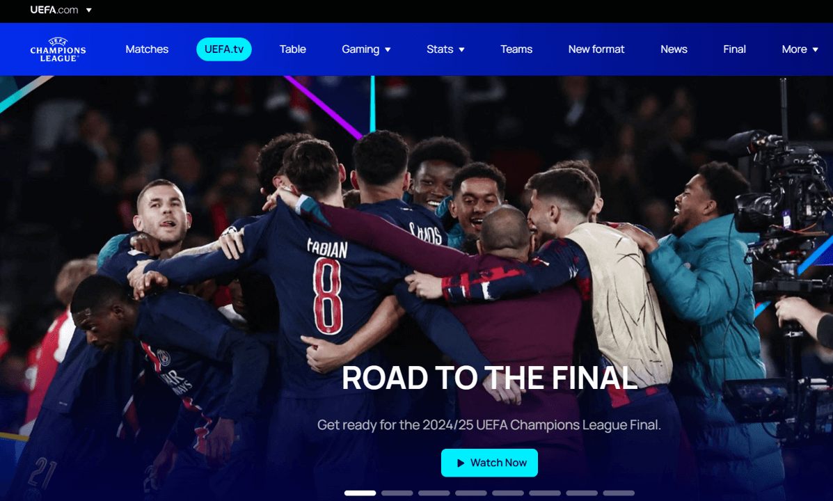 UEFA 챔피언스리그 공식 홈페이지