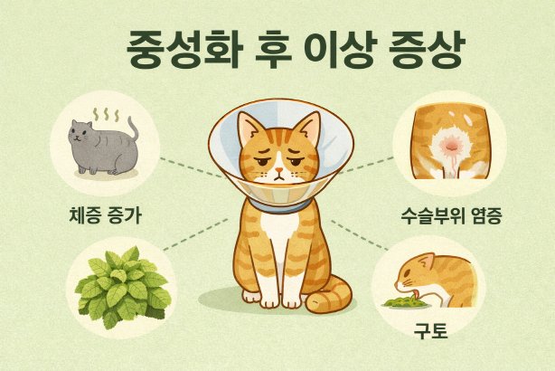 고양이 중성화 후 이상 증상, 정상과 위험 신호 구분법