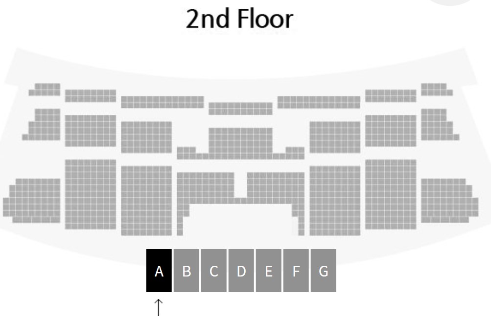 세종문화회관 세종 대극장 2층 좌석 배치도