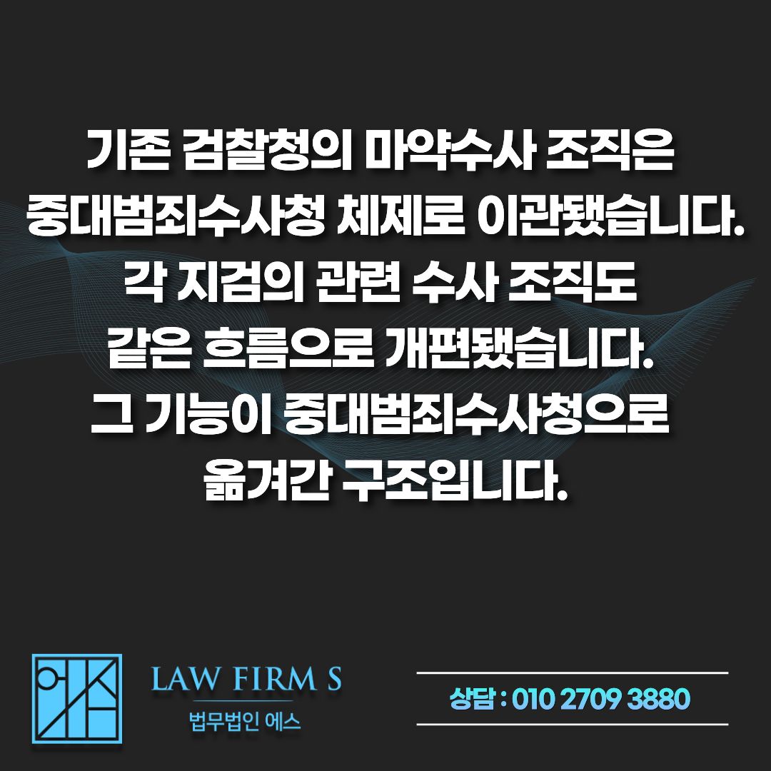 마약 사건 10월부터 중대범죄수사청으로, 내 사건은 어디서 조사받을까