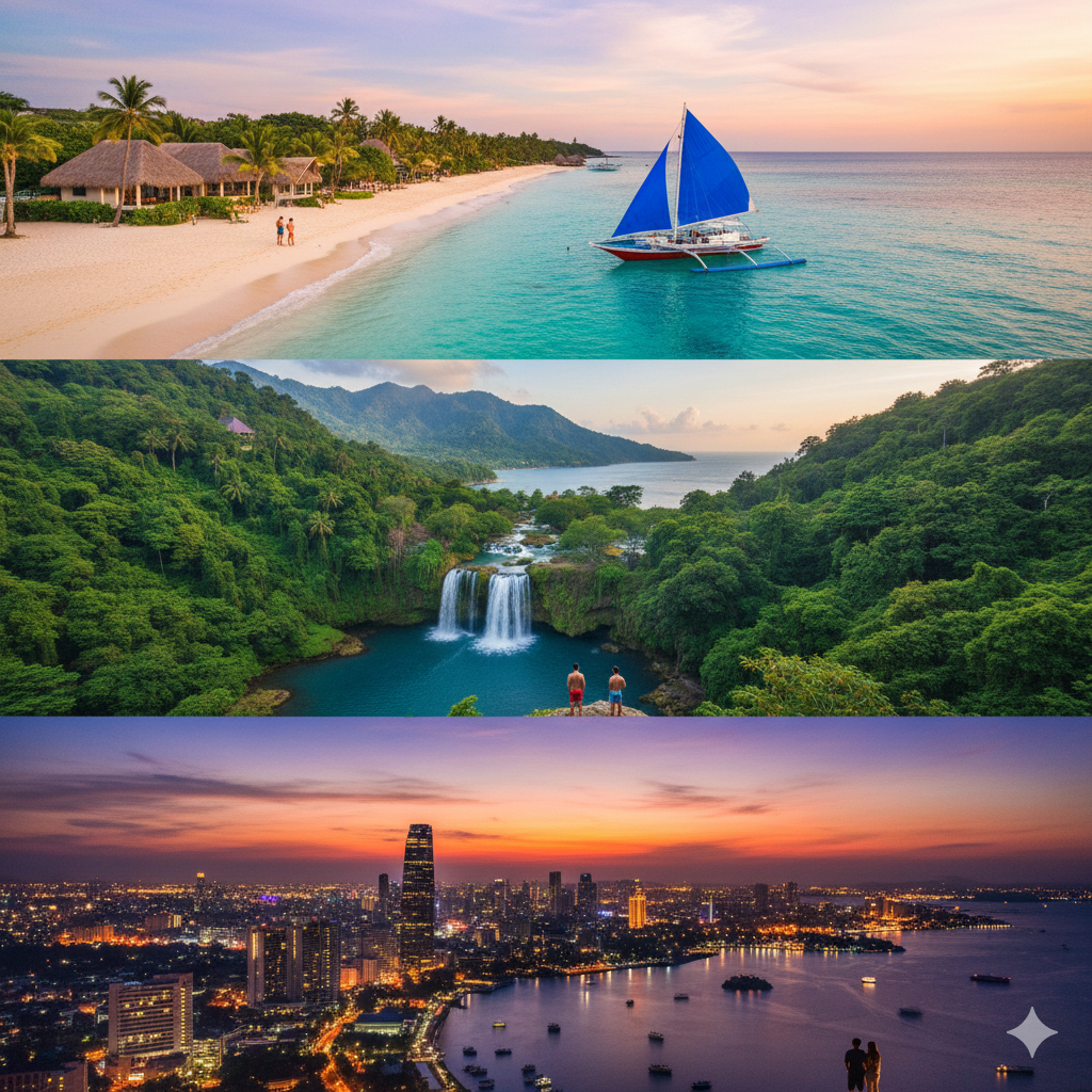 필리핀 대표적인 휴양지 세부 보라카이 마닐라 이미지