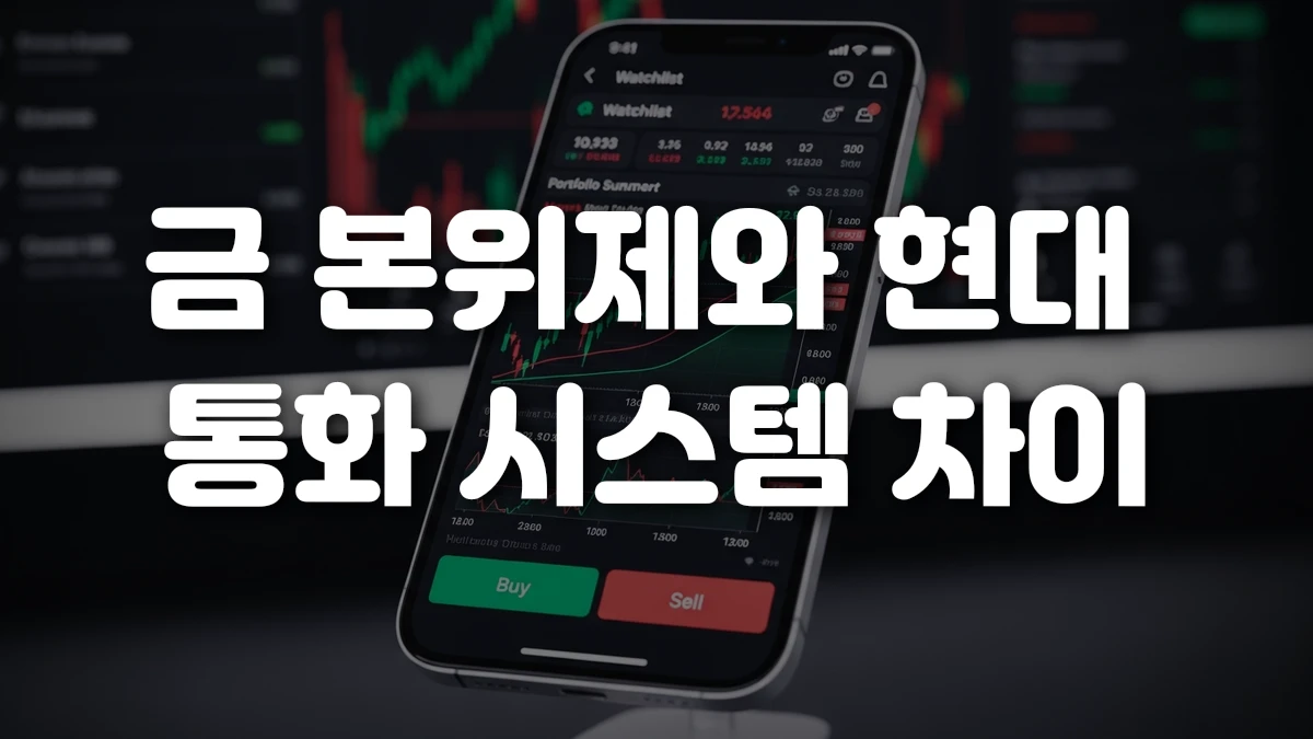 금 본위제와 현대 통화 시스템 차이