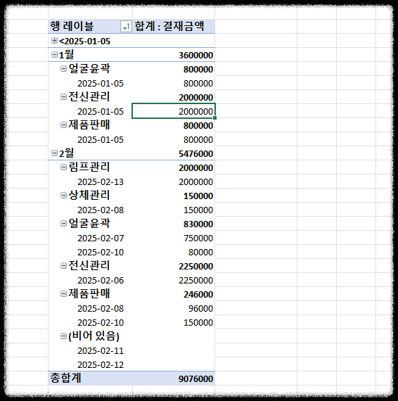 엑셀 피벗테이블 활용, 실무에서 바로 적용하는 매출 데이터 분석 자동화 핵심 도구 매출관리분석 피부관리실 샵 숍