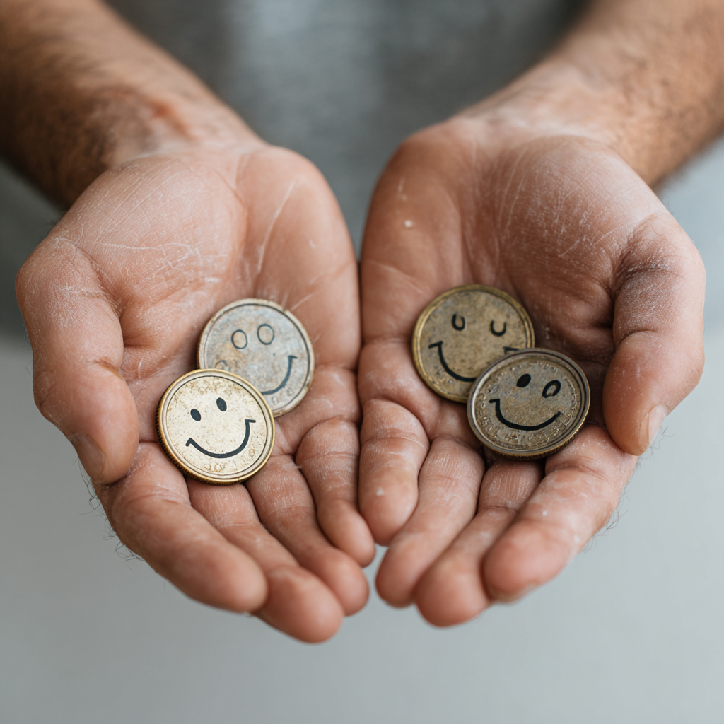 작은 미션으로 매일 포인트를 쌓아가는 즐거움을 표현한 이미지