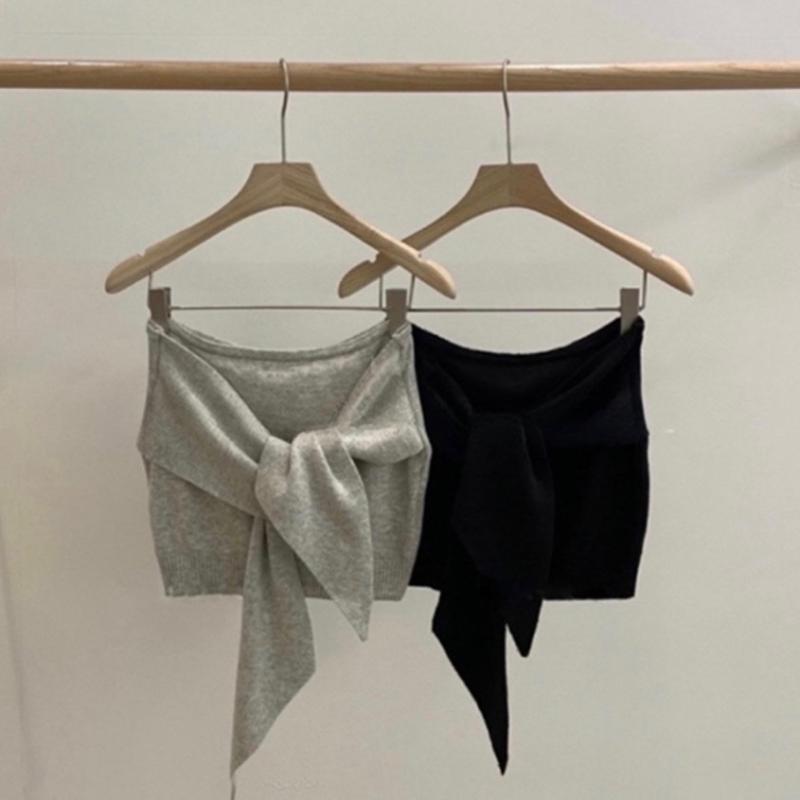 무배 riette 리에뜨 리에 리본탑 뷔스티에 탑 니트