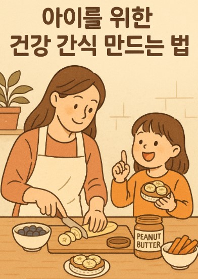 아이를 위한 건강 간식 만드는 사진