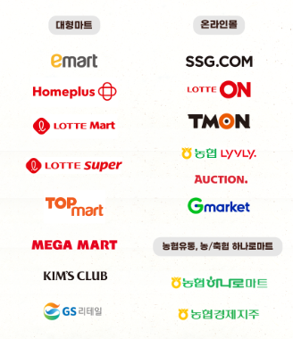 대형마트 참여 브랜드
