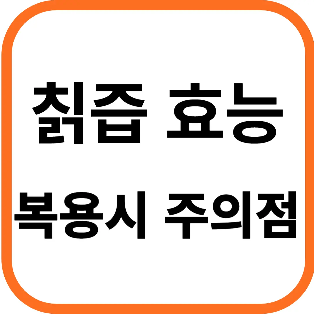 칡즙 효능 및 복용시 주의점