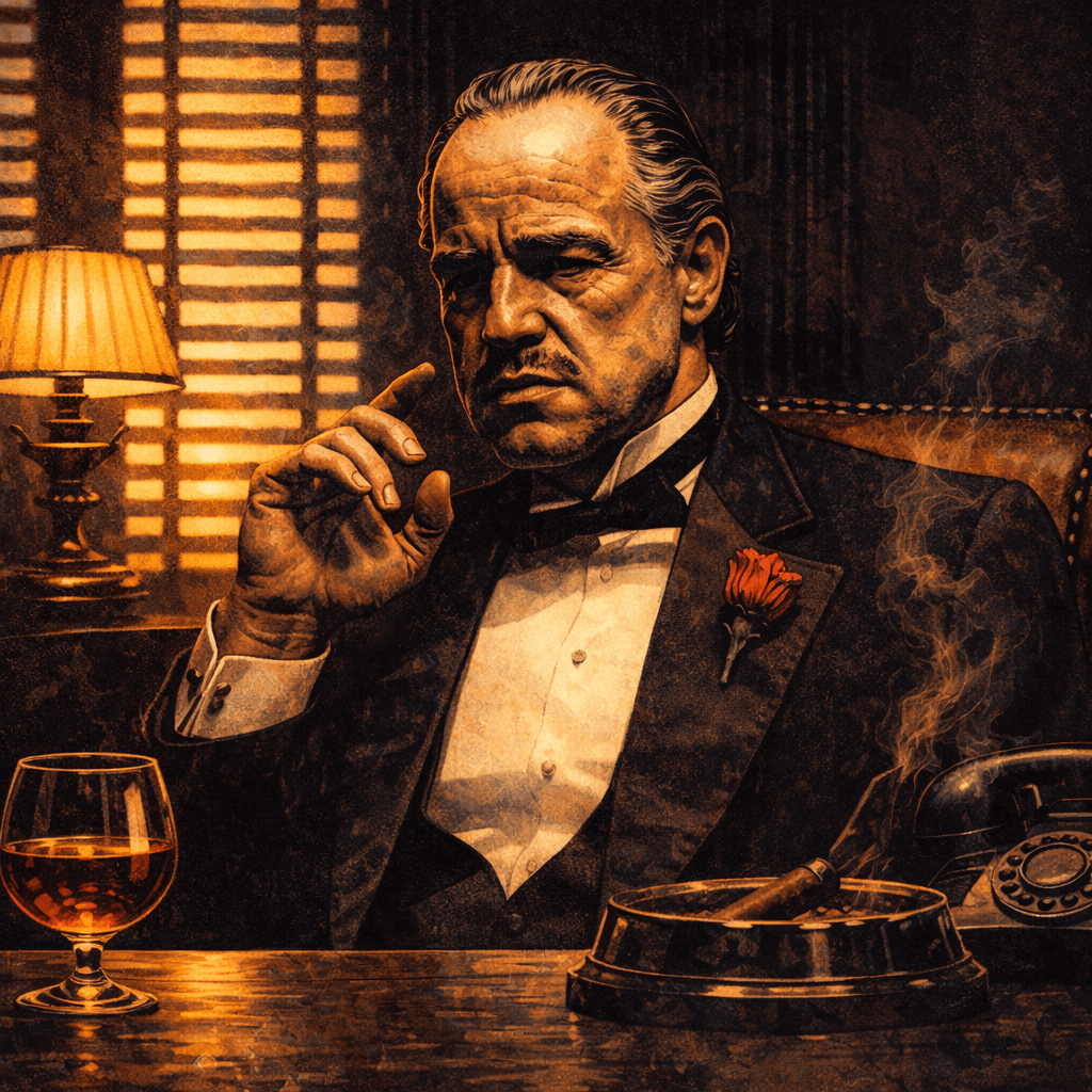 영화 대부 일러스트 이미지