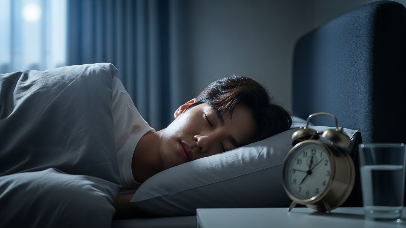 침실을 디지털 데드존으로 설정하고 스마트폰 없이 깊은 잠에 든 한국인 남성