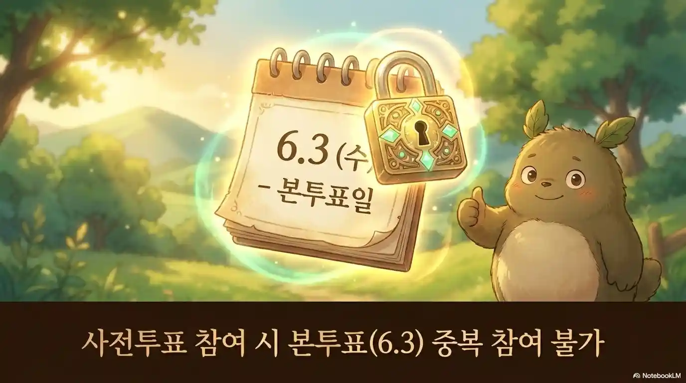 사전투표 참여 시본투표 중복 참여 불가