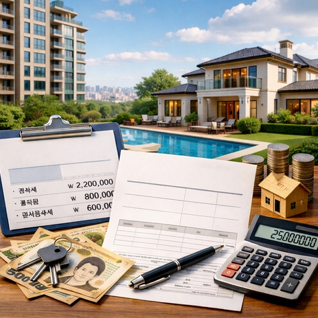 초고가 주택 유지비와 보유세 개념 이미지