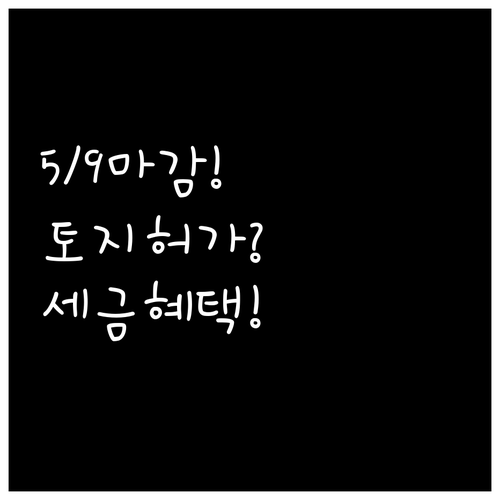 5월 9일까지 토지거래허가 신청 완료..