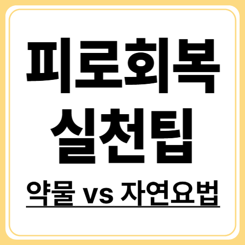만성피로증후군 치료! 약물과 자연 요법의 조화