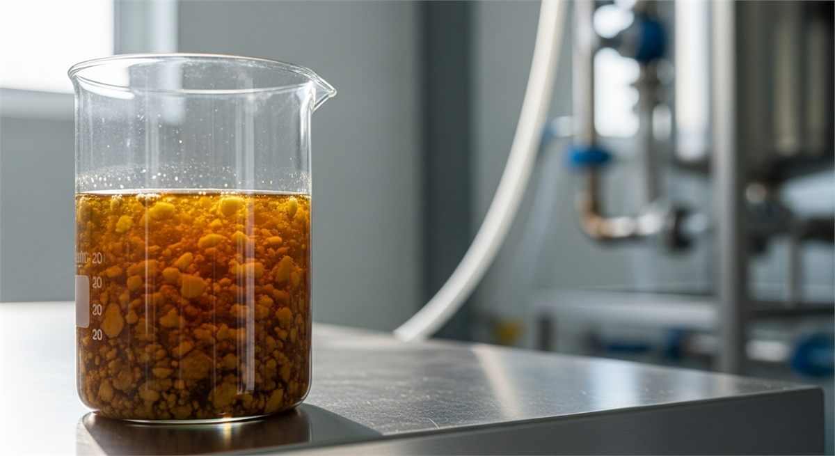 지속가능항공유 원료를 시험하는 실험 장면