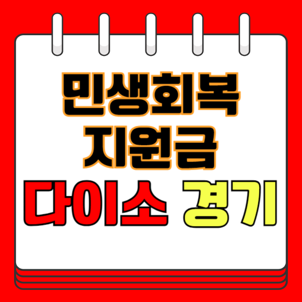 민생회복 지원금 다이소