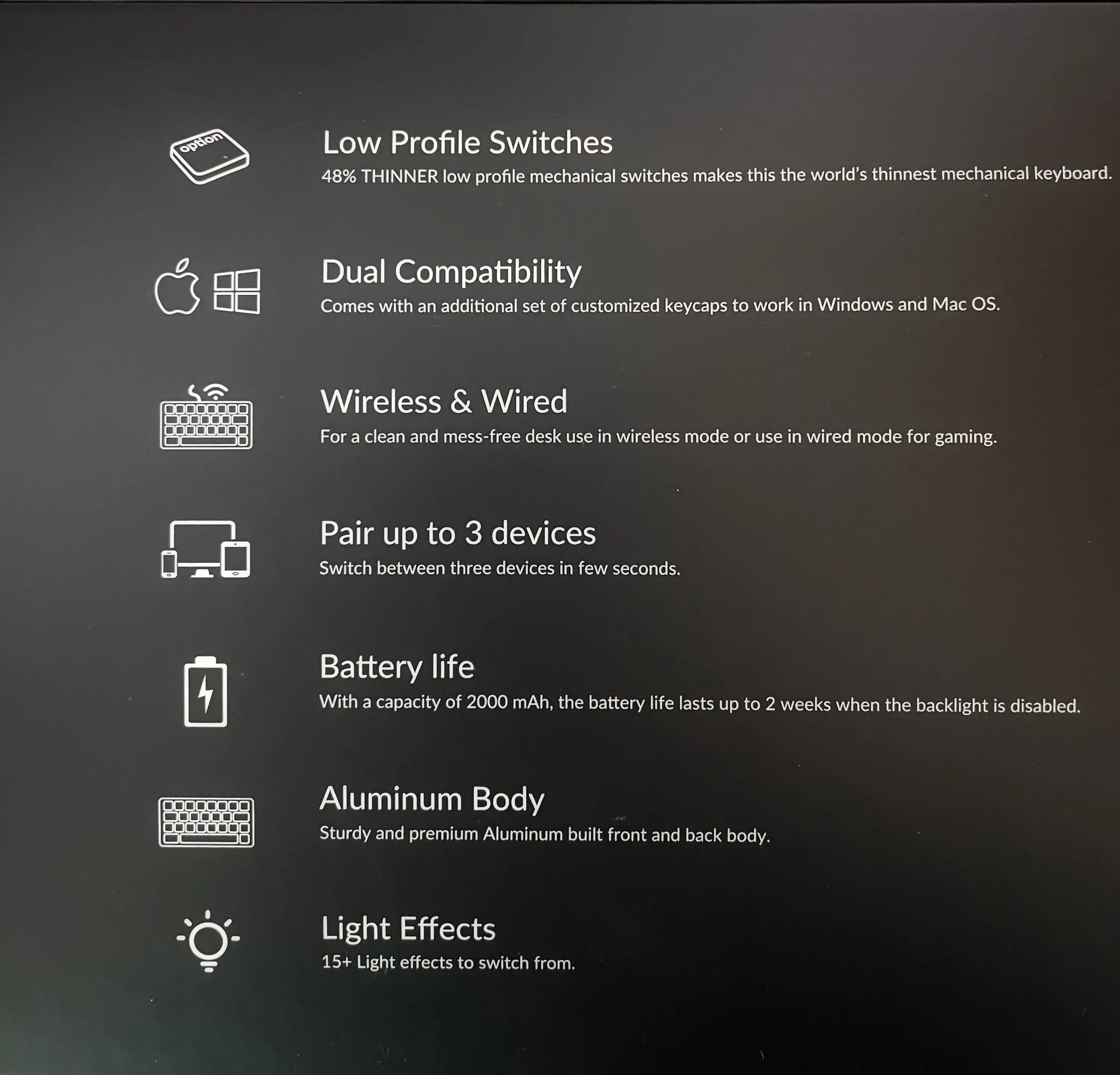 키크론 k1 주요특징