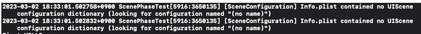 SwiftUI 경고 문구 Info.plist contained no UIScene ~~