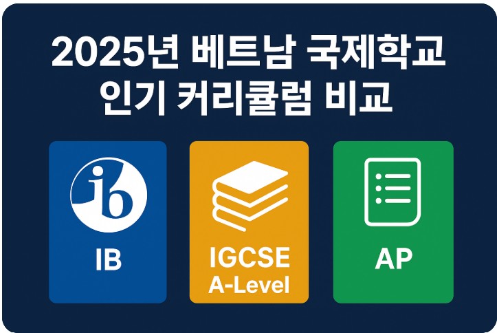 2025년 베트남 국제학교 인기 커리큘럼 비교(IB,IGCSE,AP)관련