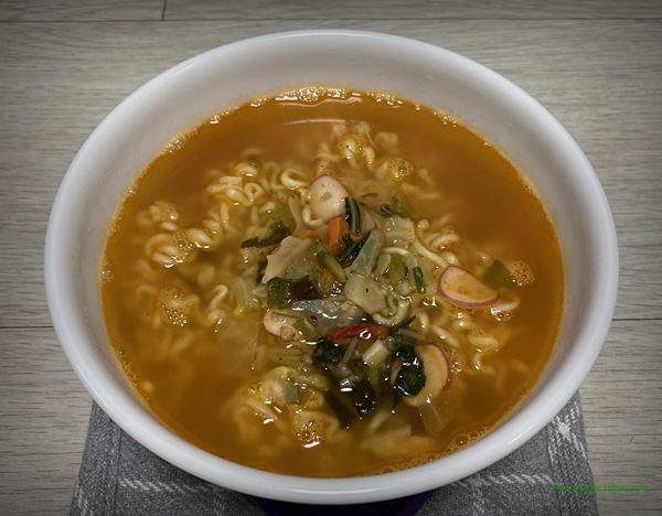 팔도 일품 해물라면 2022년 5월 조리 후