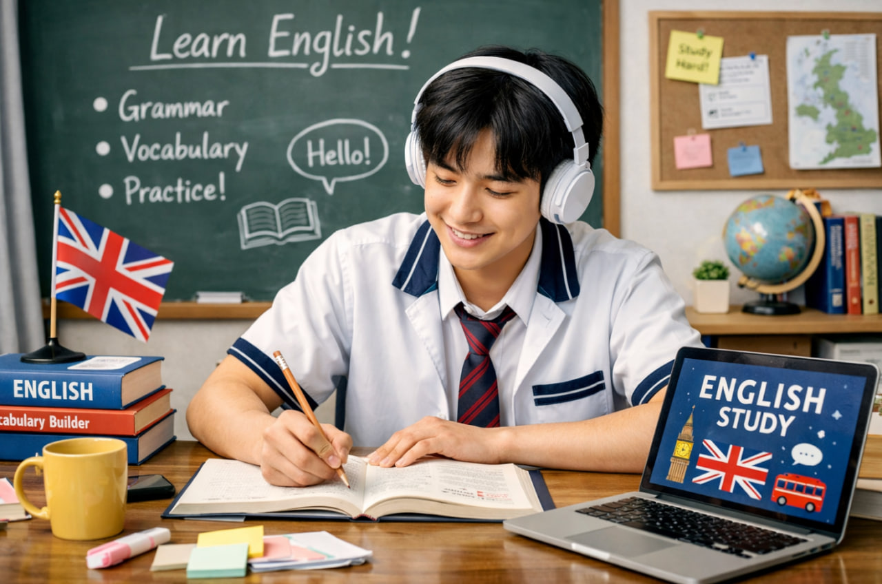 영어 공부하는 모습