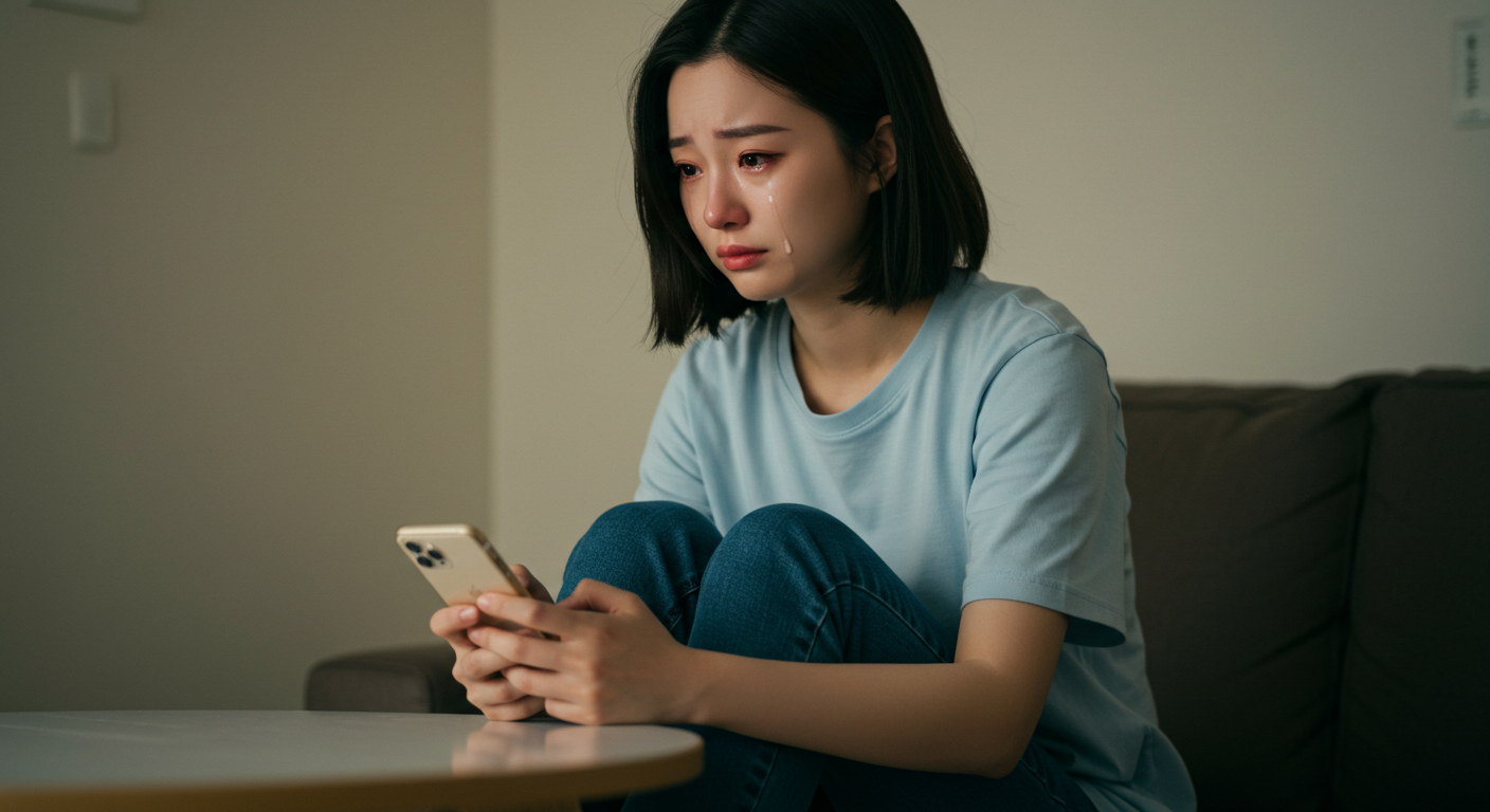 울고 있는 여성