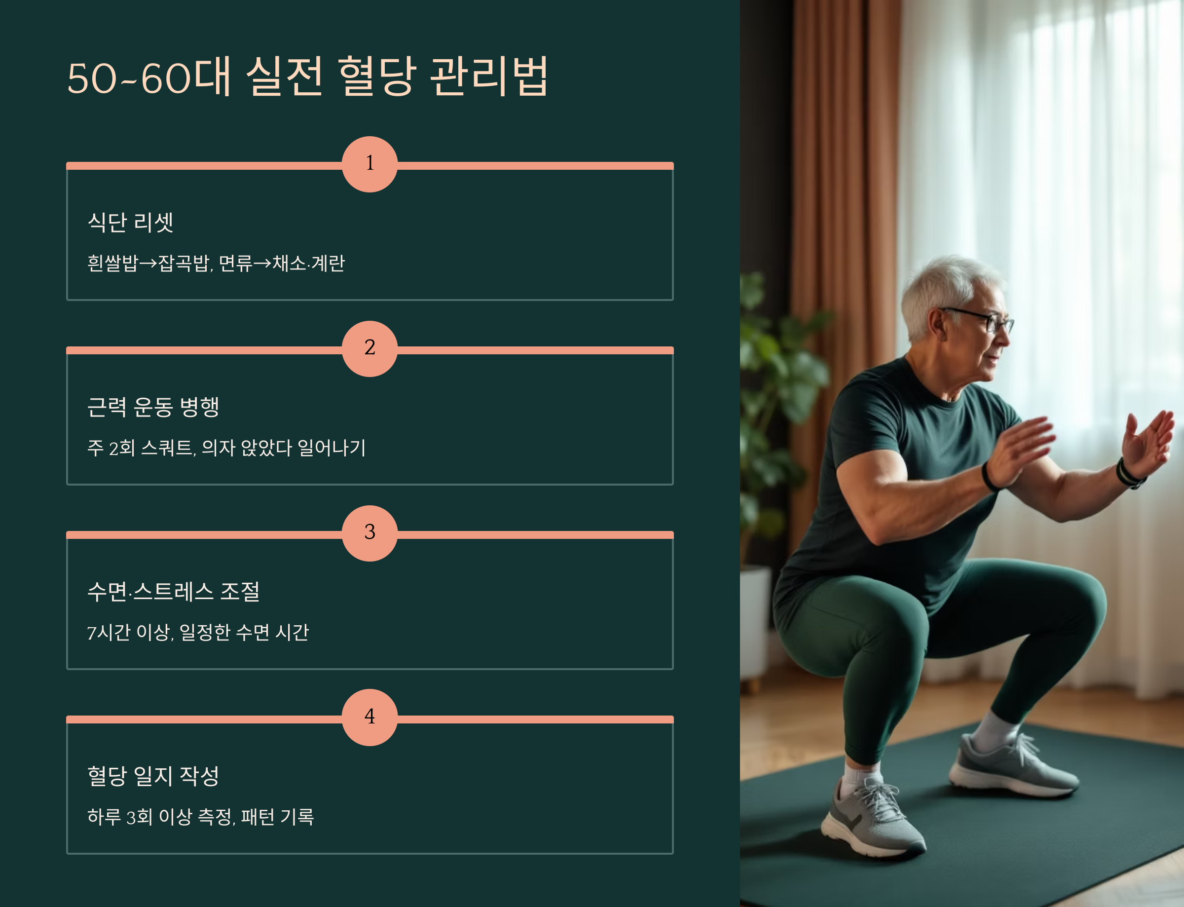 50~60대를 위한 실전 혈당 관리법