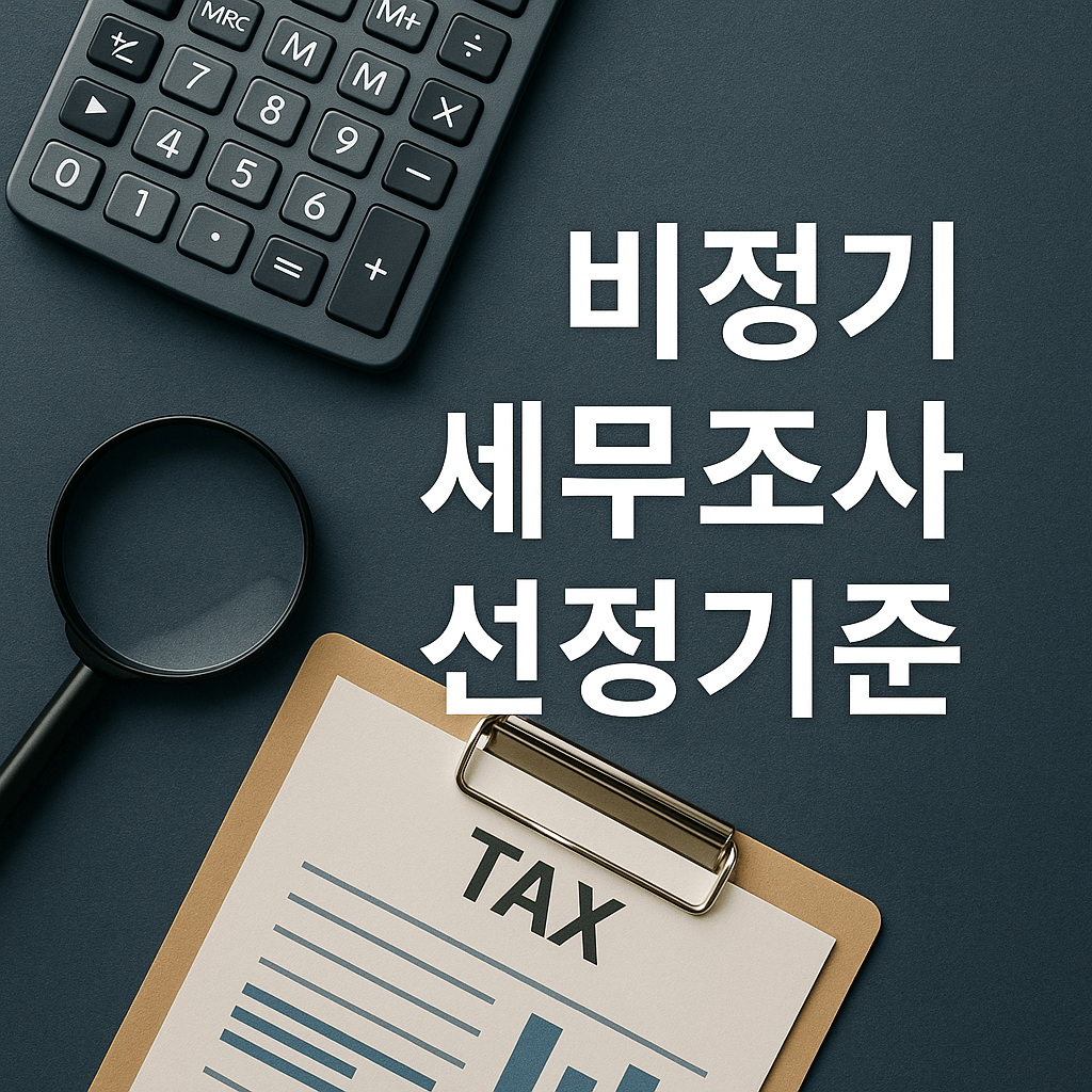 비정기 세무조사 선정기준