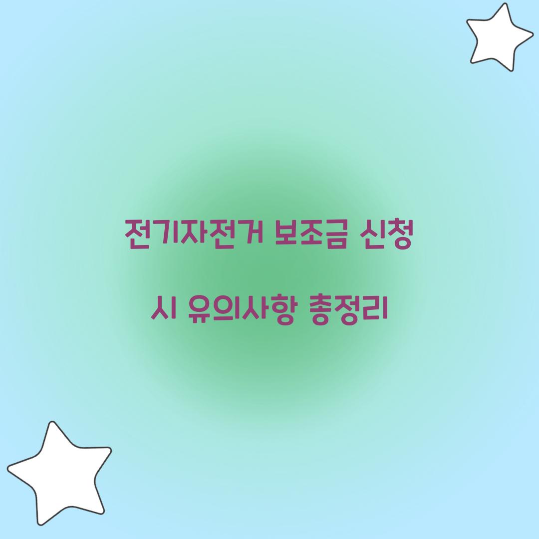 전기자전거 보조금