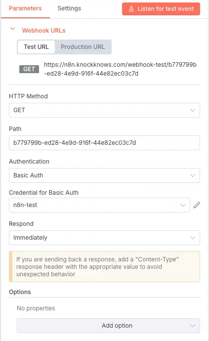 Webhook Configure
