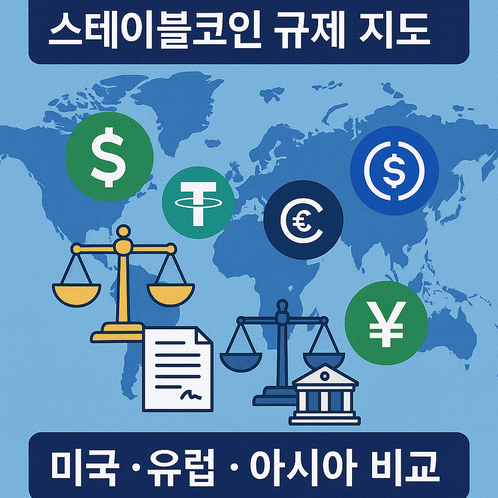 2025 글로벌 스테이블코인 규제 지도: 미국·유럽·아시아 비교 분석
